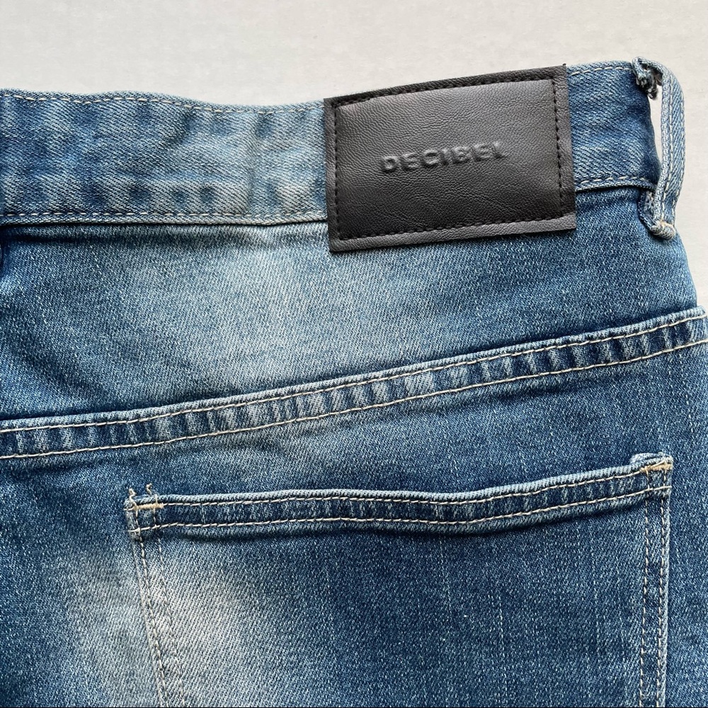 Decibel Slim & Repair Skinny Blue Denim Jeans 36x32 Med Wash Stretch Mid Rise - Picture 7 of 10